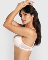 La Senza Lace Sexy Double Pushup Plunge Bra White / 34B